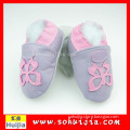 2015 cheap price used pink butterfly moccasins flat embroidered leather wrestling shoes for baby